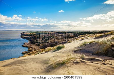 Beautiful Grey Dunes At The Curonian Spit In Nida, Neringa, Lithuania