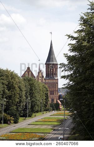 Russia, Kaliningrad. July 8, 2012. Konigsberg Cathedral In Kaliningrad (formerly Konigsberg Germany)