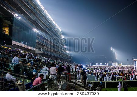 Dubai, Uae - Mar 28: Meydan Hotel In Dubai, Uae, As Seen On March 28, 2018. The Meydan Is The Worlds