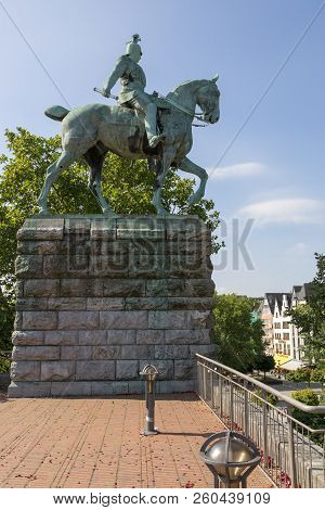 Cologne, Germany - July 07, 2018: Monument To Kaiser Wilhelm Ii In Cologne