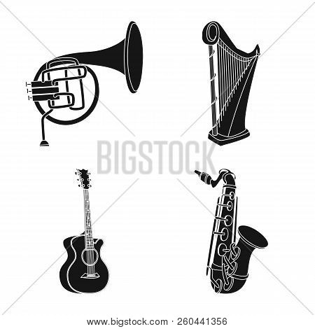 Isolated Object Of Music And Tune Sign. Collection Of Music And Tool Stock Vector Illustration.