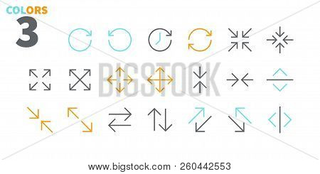Arrows Ui Pixel Perfect Well-crafted Vector Thin Line Icons 48x48 Ready For 24x24 Grid For Web Graph