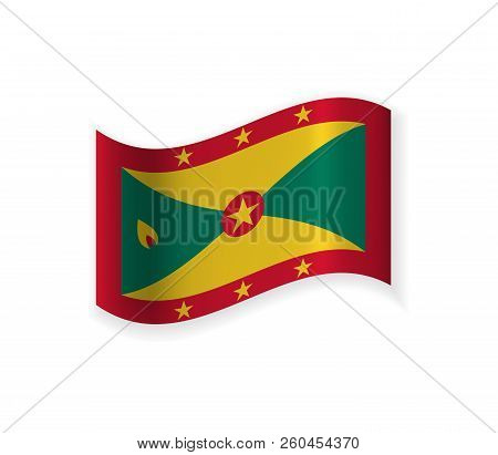 Flag Of Grenada. Country In The Caribbean Sea. Vector Illustration. National Symbol.