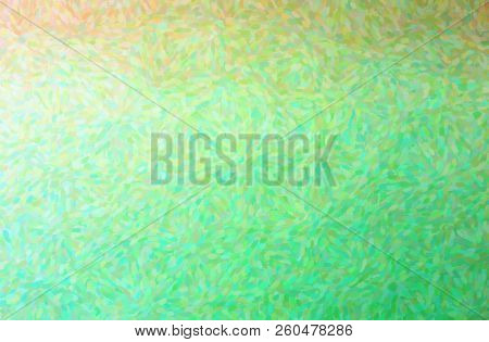 Illustration Of Green  Impressionist Pointlilism Paint Background, Digitally Generated