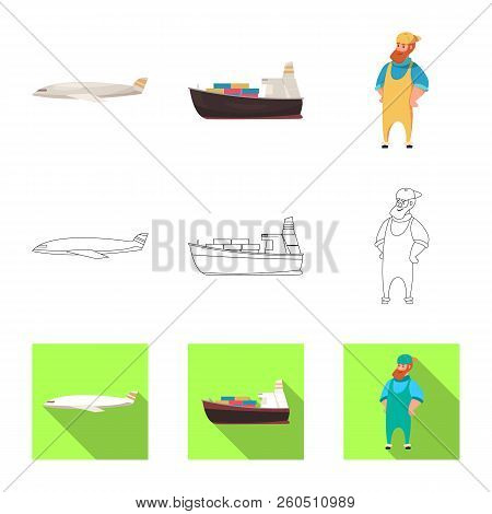 Isolated Object Of Goods And Cargo Sign. Collection Of Goods And Warehouse Vector Icon For Stock.