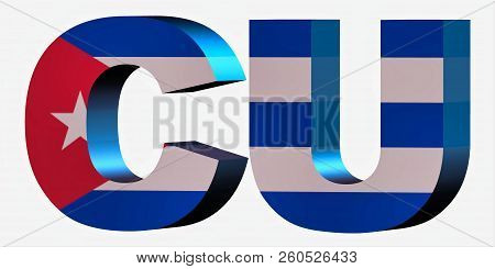 3d Standard Country Code Letters - Abbreviation Standart Code - Cuba