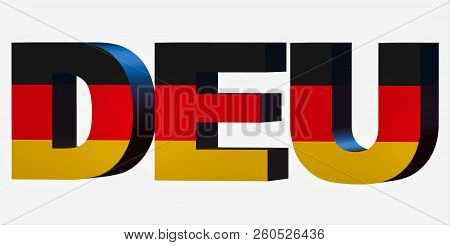 3d Standard Country Code Letters - Abbreviation Standart Code - Germany