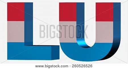 3d Standard Country Code Letters - Abbreviation Standart Code - Luxembourg
