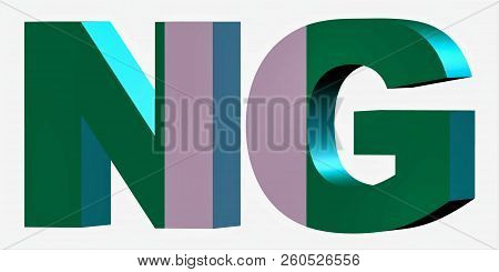 3d Standard Country Code Letters - Abbreviation Standart Code - Nigeria