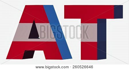 3d Standard Country Code Letters - Austria - Abbreviation Standart Code