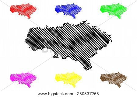 Saratov Oblast (russia, Subjects Of The Russian Federation, Oblasts Of Russia) Map Vector Illustrati