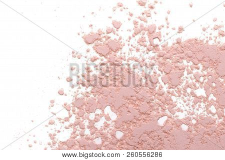Cosmetic Background, Minerl Clay Texture. Mask Dry Clay For Facecare And Bodycare. Isolated On A Whi
