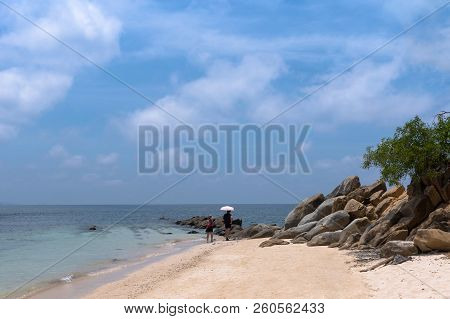 View From Beach On The Mamutik Island, Sabah, Malaysia.