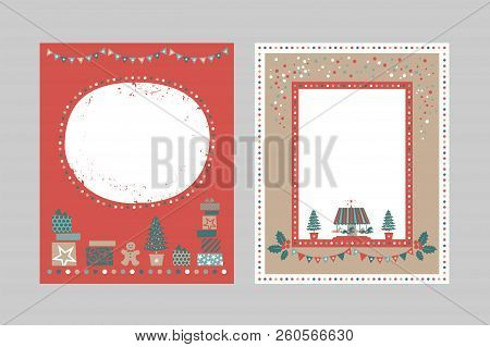 christmas frames set vector photo free trial bigstock congratulations invitations