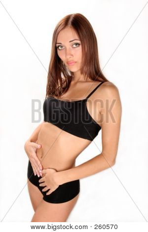 Brunette ในกางเกงขาสั้น