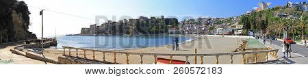 Ulcinj Montenegro - April 18, 2011: Small Sandy Beach In Ulcinj, Montenegro.