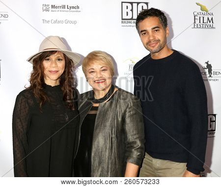 LOS ANGELES - SEP 26:  Rosie Perez, Lourdes Ramos, Ramon Rodriguez at the Catalina Film Festival - Opening Night at the Art Theater on September 26, 2018 in Long Beach, CA