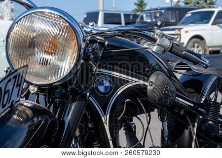 Old Motorcycle Bmw E35. City Of Cheboksary, Russia, 22/09/2018