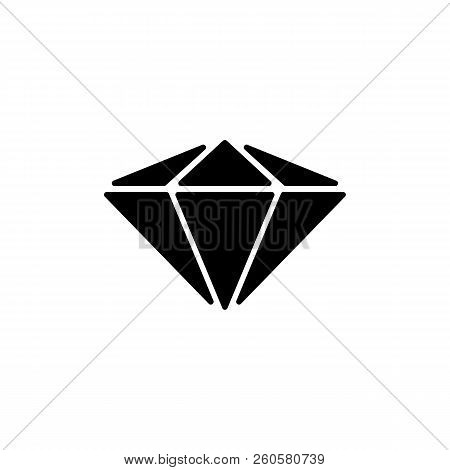 Diamond Flat Vector Icon Stock Simple Modern Isolated