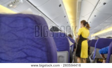 Blurred Flying Attendants ,air Hostess