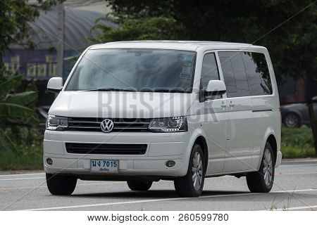 Chiangmai, Thailand - August  23 2018:  Private Van, Volkswagen Transporter. Photo At Road No.121 Ab