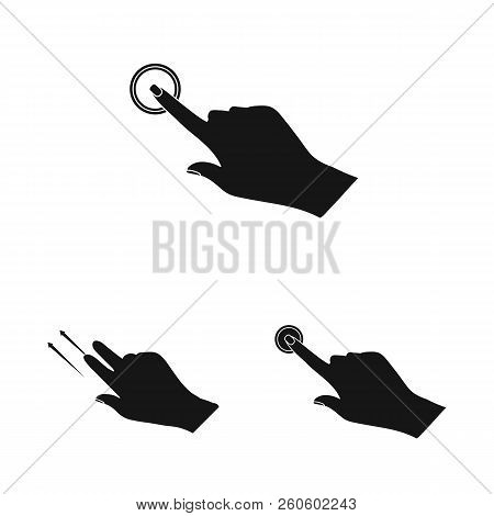 Vector Design Of Touchscreen And Hand Sign. Collection Of Touchscreen And Touch Stock Vector Illustr