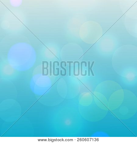 Abstract Blue Background With Bokeh Effects. Vector Illustration.
