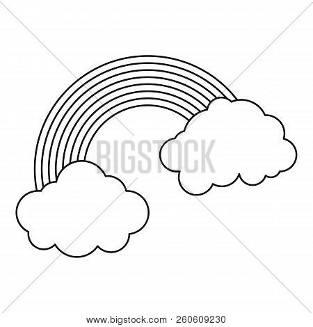 Rainbow Icon. Outline Illustration Of Rainbow Icon For Web