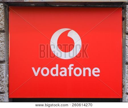 Bologna, Italy - Circa September 2018: Vodafone Storefront Sign