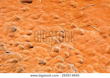 Copper Red Polluted Lake Mine In Gossan Cobre Huelva Spain