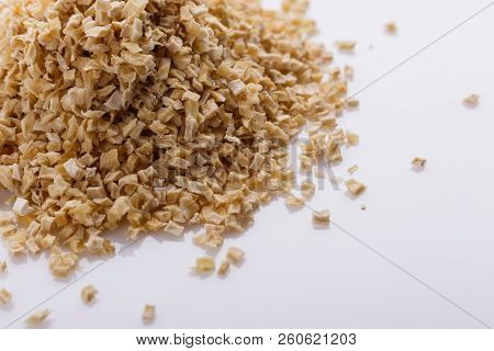 Fragrant Dried Parsnip On A White Acrylic Background
