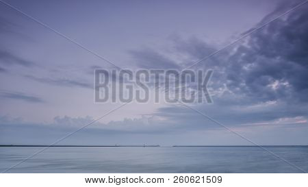 Outport - Sunrise Over The Sea Coast In Swinoujscie
