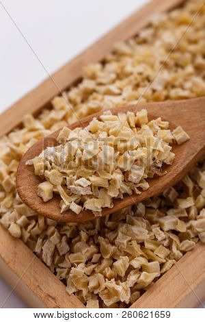 Fragrant Dried Parsnip On A White Acrylic Background