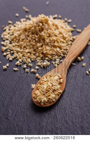 Fragrant Dried Parsnip On A Dark Stone Background