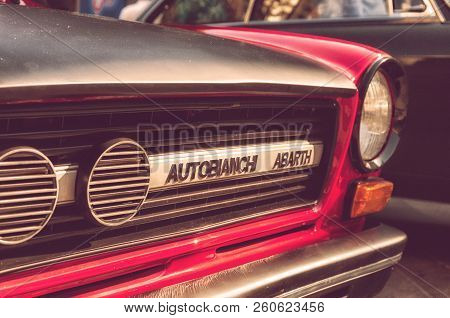 Ancona , Italy - Set 23 - 2018 : Autobianchi A 1112 Abarth Old Car