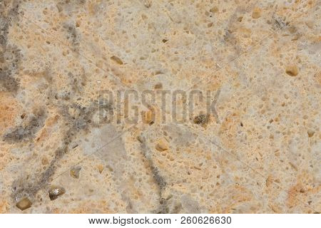Perfect Stony Texture In Beige Colour On Macro.