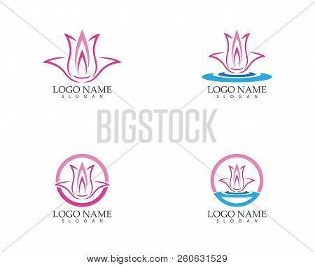 Flower Icon Logo Vector Template