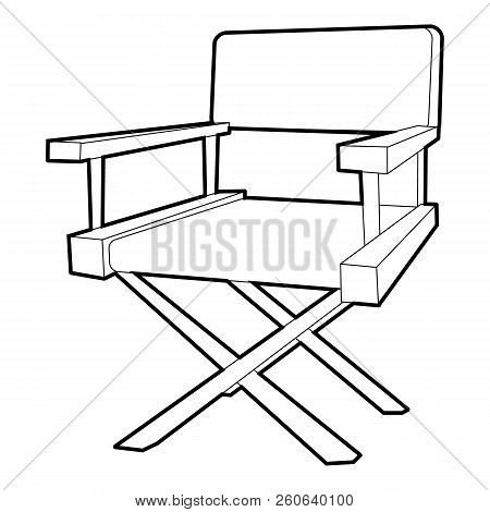 Film Director Chair Icon. Outline Illustration Of Film Director Chair Icon For Web