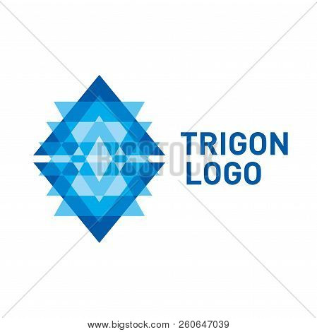Triangle Logo Symbol. Vector Logotype Template Isolated On White Background.