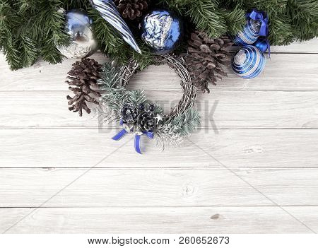 Christmas Accessories Cone On Wooden