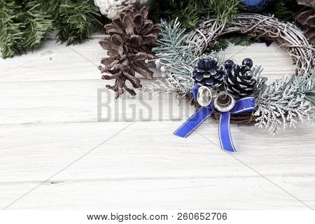 Christmas Accessories Cone On Wooden