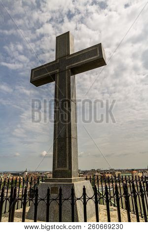 Stone Cross On Gellert Hill, Budapest, Hungary