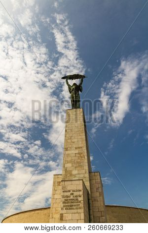 Editorial, Liberty Or Freedom Statue In Budapest, Hungary