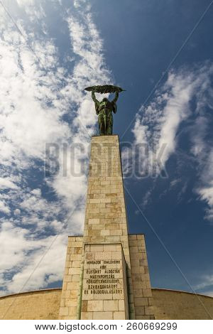 Editorial, Liberty Or Freedom Statue In Budapest, Hungary