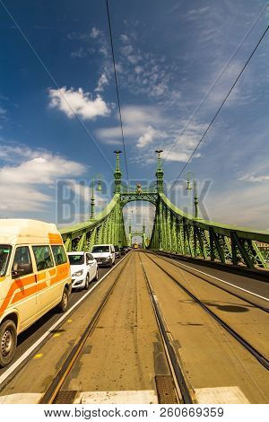 Editorial, Liberty Or Freedom Bridge On The River Danube, Budapest, Hungary