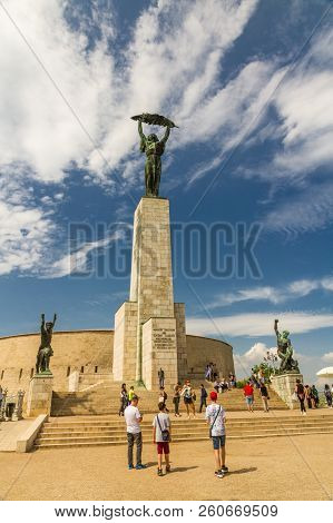 Editorial, Liberty Or Freedom Statue In Budapest, Hungary