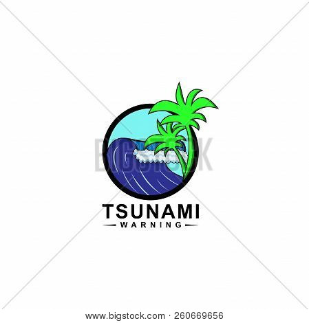 Tsunami Logo Design, Vector, Icon, Template Design