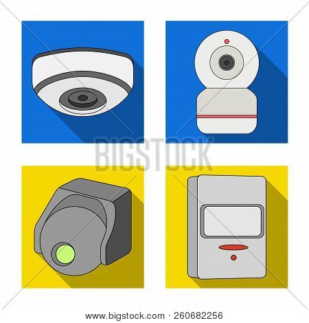 Vector Design Of Cctv And Camera Icon. Set Of Cctv And System Vector Icon For Stock.