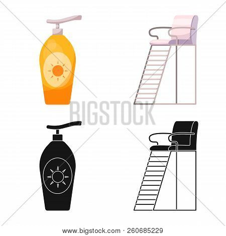Vector Illustration Of Pool And Swimming Logo. Collection Of Pool And Activity Stock Vector Illustra