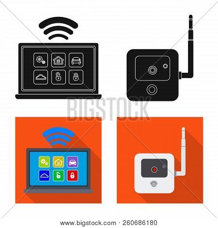 Vector Design Of Office And House Logo. Collection Of Office And System Vector Icon For Stock.